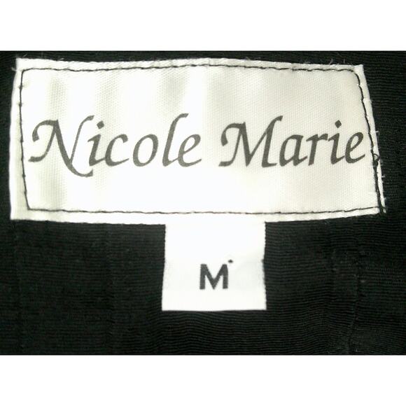 Nicole Marie Womens Size M Black Crochet Floral Boho Cardigan Sweater Top - Picture 6 of 7